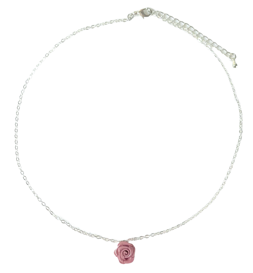 Rose Necklace (Silver) $25