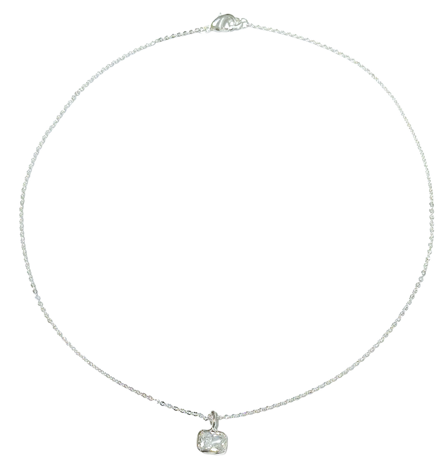 Classic Gem Necklace (Silver) $50